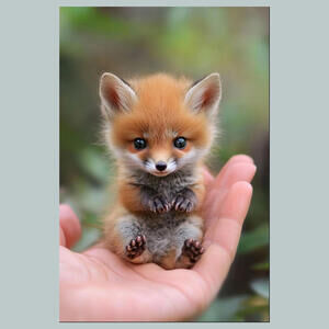 #0187-SM Fox Mini Scared 4x6 Glossy Photo - Fast-Secure Shipping